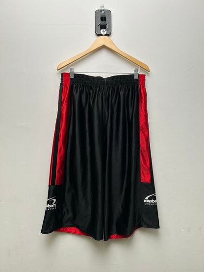 Preowned Gv Gallery Black Red Reversible Mesh Shorts Sz.Small