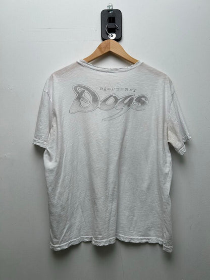 Preowned Gv Gallery White Dogs Tee Sz.Medium