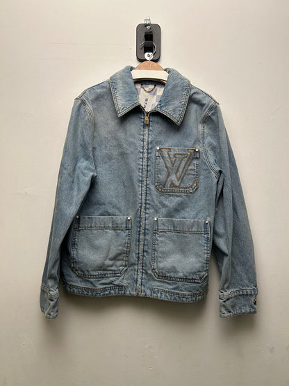 Preowned Louis Vuitton Light Wash Work Jacket Sz 48