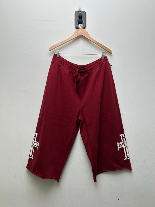 New HMDD Burgundy 3/4 Shorts Sz L