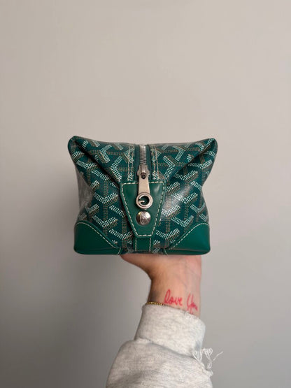 Pre-Owned Goyard Green Toiletry Bag
