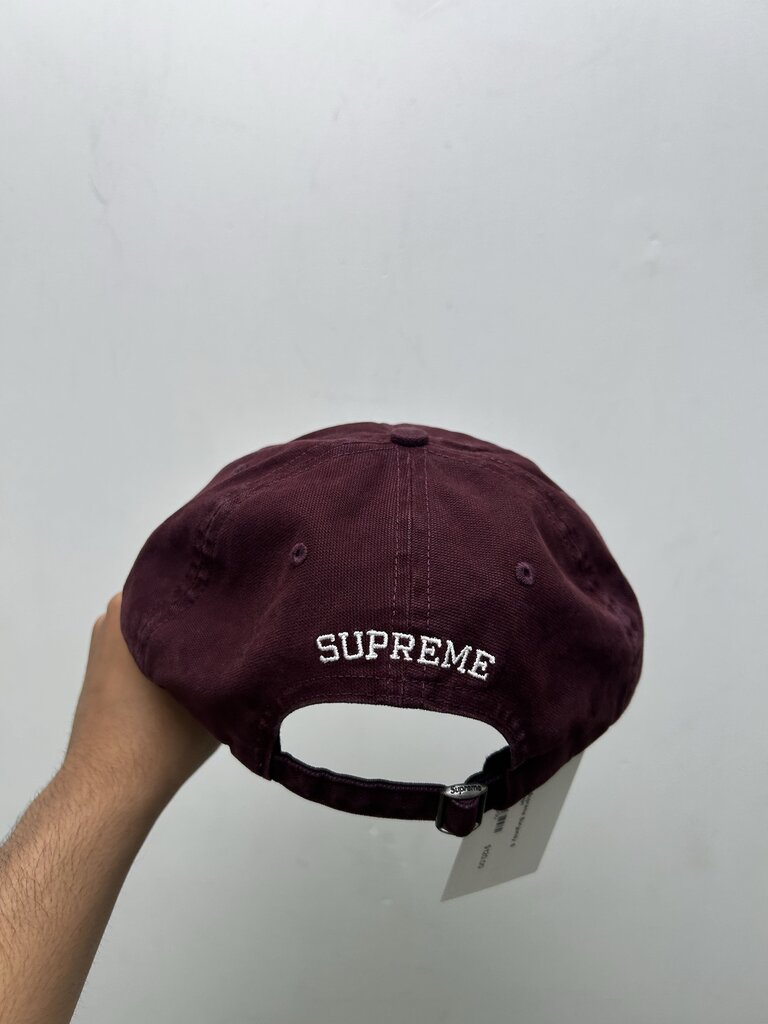New Supreme Burgundy S Logo Hat