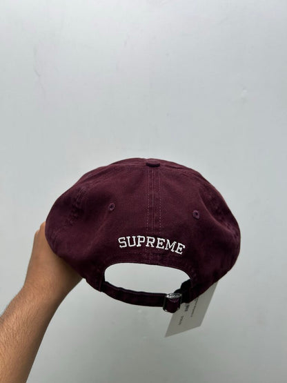New Supreme Burgundy S Logo Hat