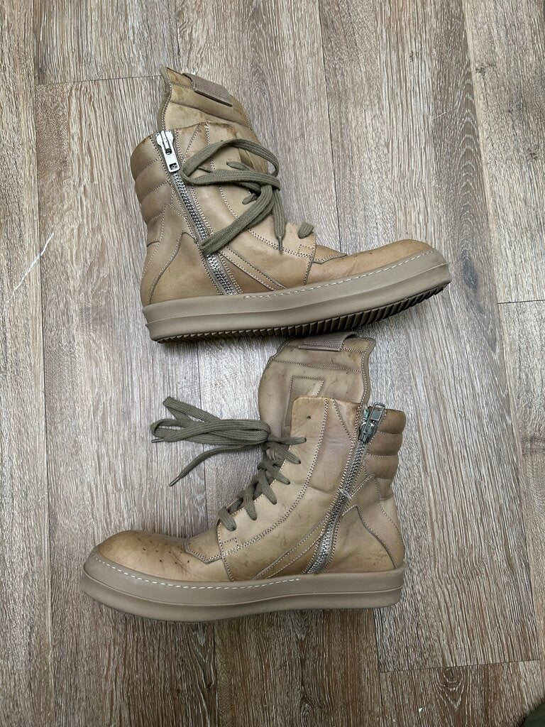 Preowned Rick Owens Geobasket Brown On Brown Sz.40