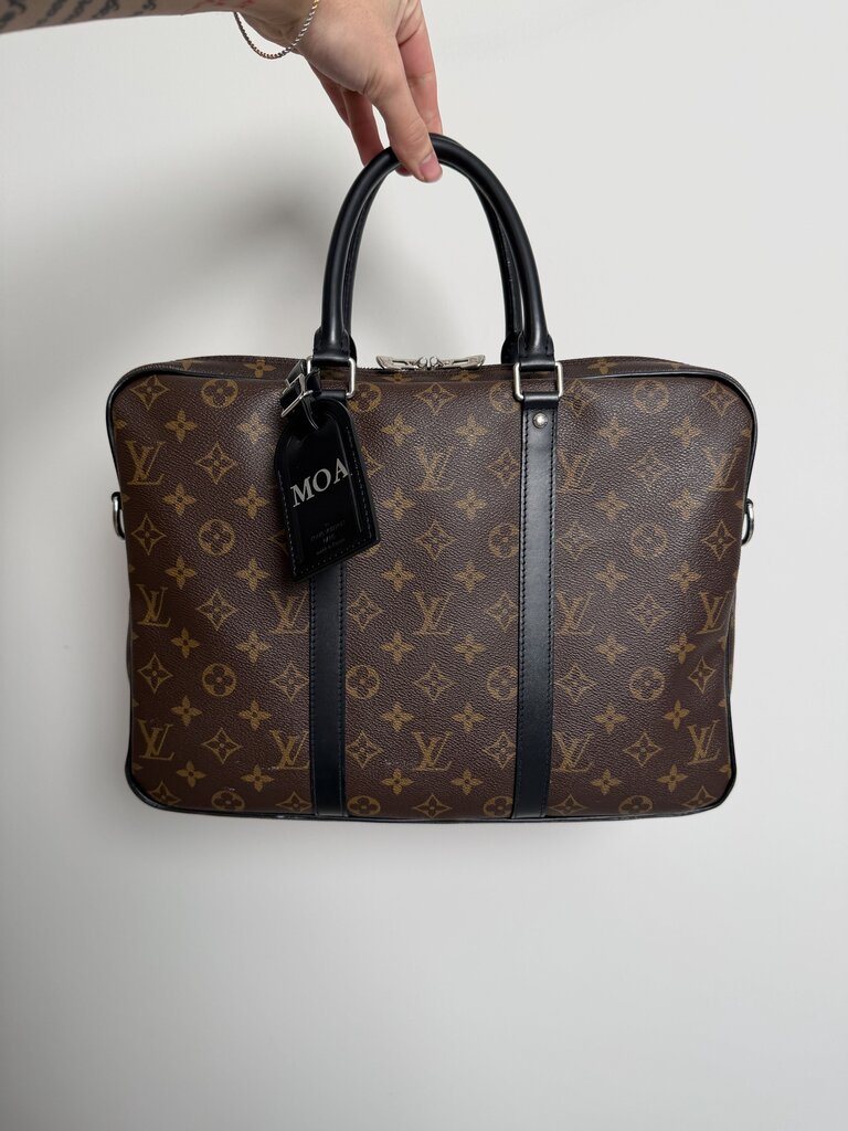 Preowned Louis Vuitton Monogram Macassar Brown Black Bag