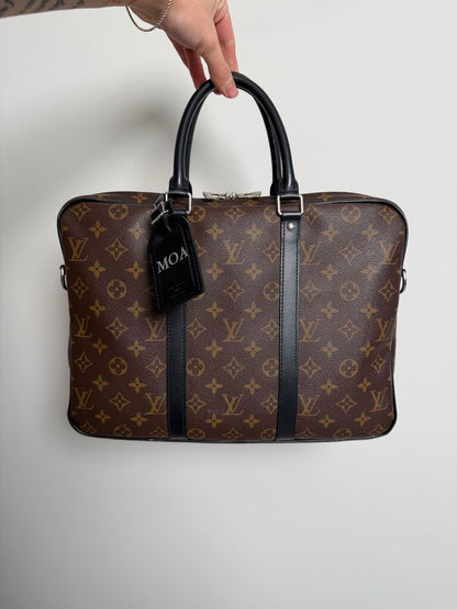 Preowned Louis Vuitton Monogram Macassar Brown Black Bag