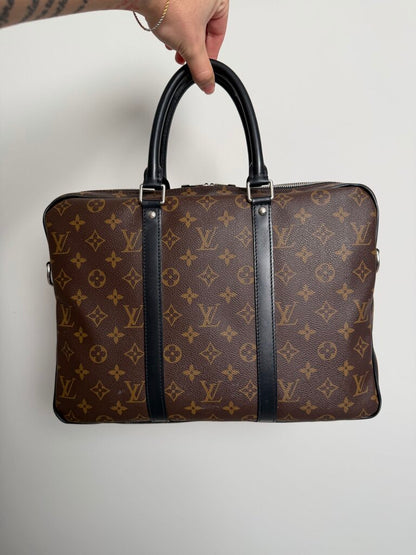 Preowned Louis Vuitton Monogram Macassar Brown Black Bag