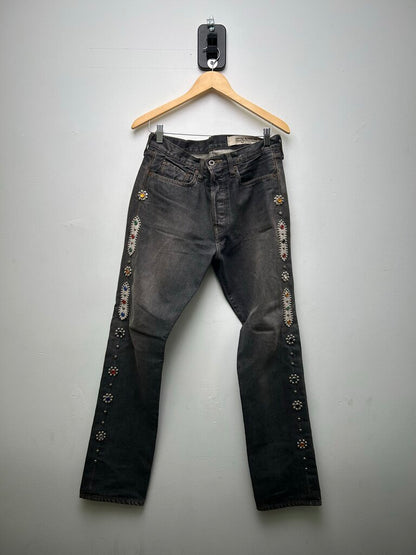 Preowned Kapital Black Washed Jewl Denim Sz.32