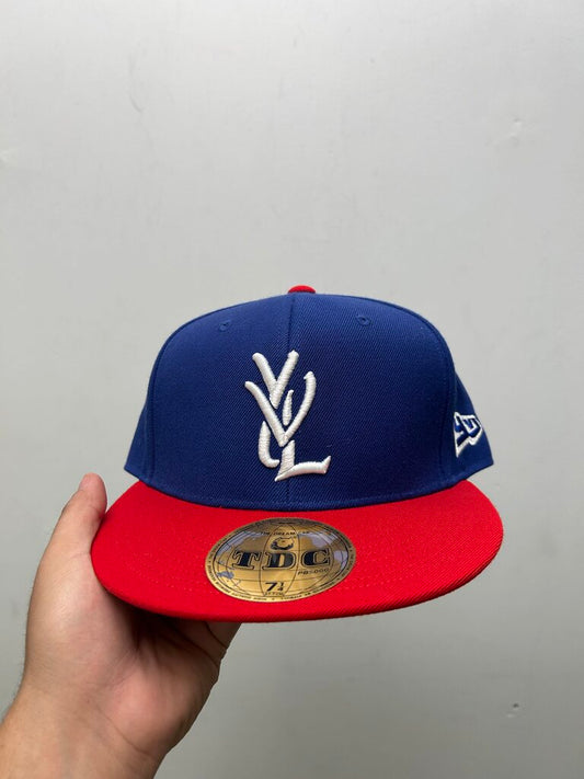 YVL Blue Red Fitted Hat Sz.7 1/4
