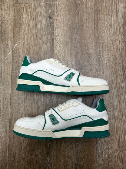 Preowned Louis Vuitton Virgil Green White OG Trainer Sz.7.5/9.5M