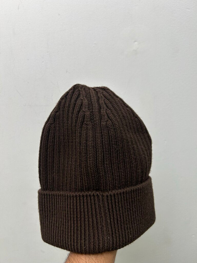 New Moncler Brown logo Beanie
