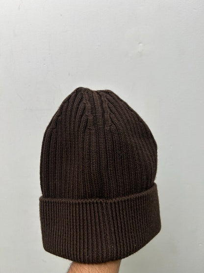 New Moncler Brown logo Beanie