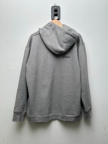 Preowned Vetements Grey Pullover Hoodie Sz S