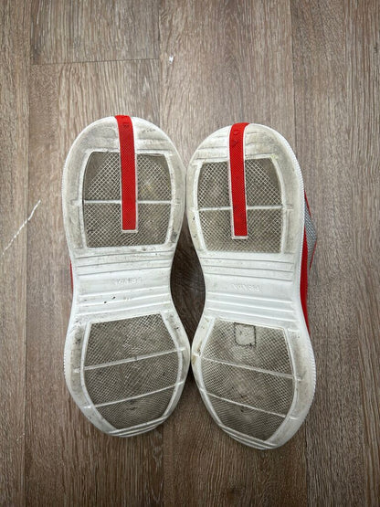 Preowned Prada Americas Cups White Red Silver sz.9.5
