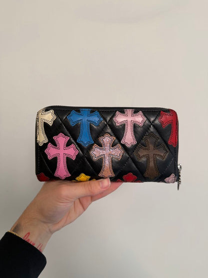 Chrome Heart Multi Color Patch Long Wallet