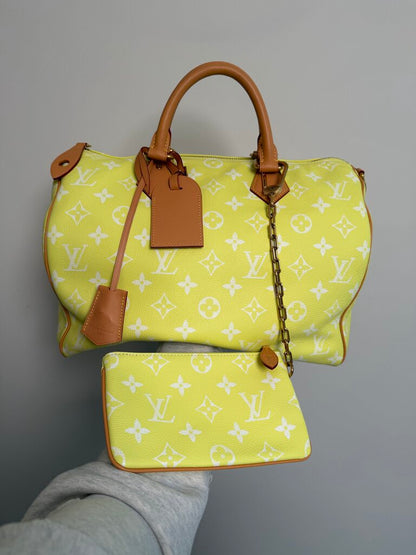 Preowned Louis Vuitton P9 Speedy Lemonade Yellow