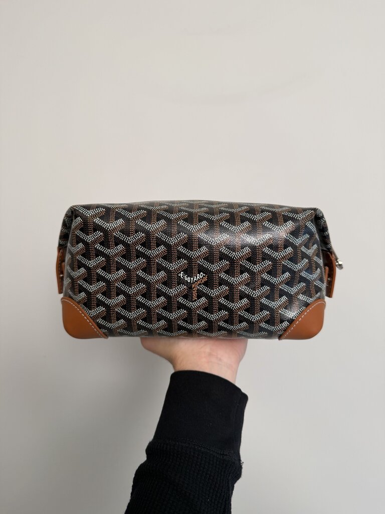 Preowned Goyard Bowling 25 Black Brown