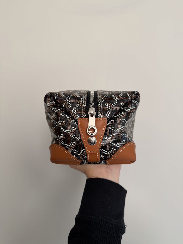Preowned Goyard Bowling 25 Black Brown