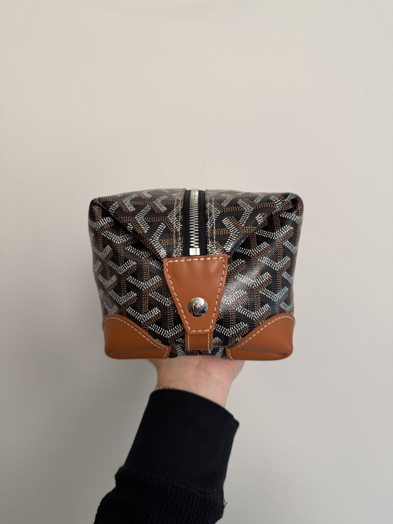 Preowned Goyard Bowling 25 Black Brown