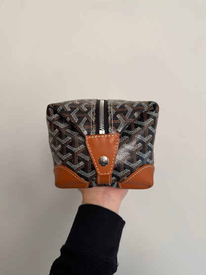 Preowned Goyard Bowling 25 Black Brown