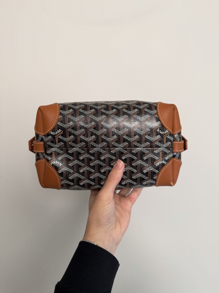 Preowned Goyard Bowling 25 Black Brown