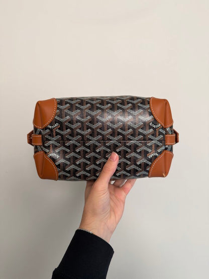 Preowned Goyard Bowling 25 Black Brown
