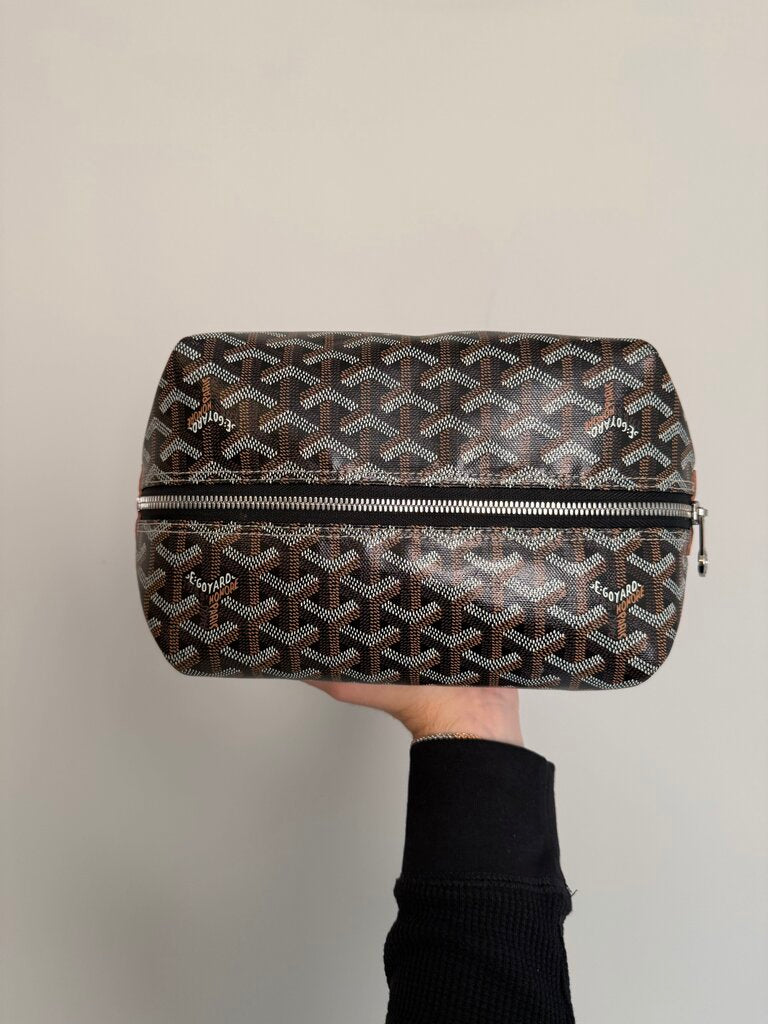 Preowned Goyard Bowling 25 Black Brown