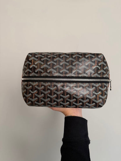 Preowned Goyard Bowling 25 Black Brown