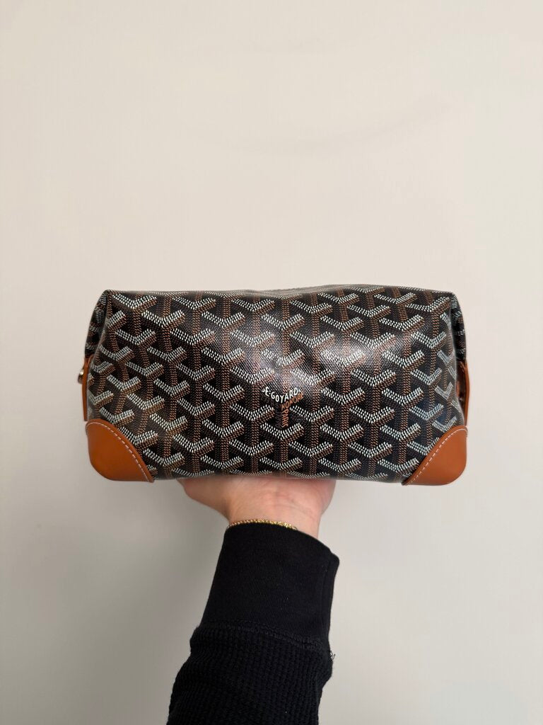 Preowned Goyard Bowling 25 Black Brown