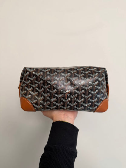Preowned Goyard Bowling 25 Black Brown