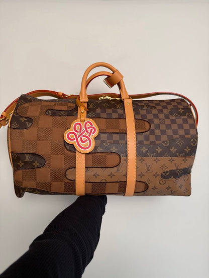 Louis Vuitton Keepall Bandouliere 50 Nigo Brown
