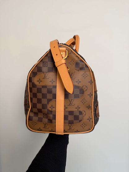 Louis Vuitton Keepall Bandouliere 50 Nigo Brown