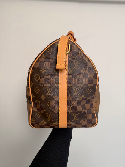 Louis Vuitton Keepall Bandouliere 50 Nigo Brown