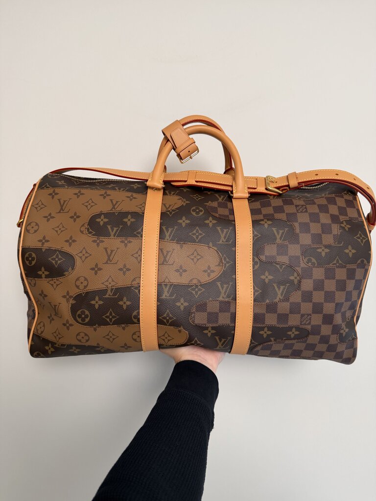 Louis Vuitton Keepall Bandouliere 50 Nigo Brown