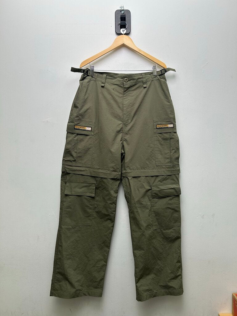 Preowned GV Gallery Green Zip Off Ripstop Cargo Pants szM