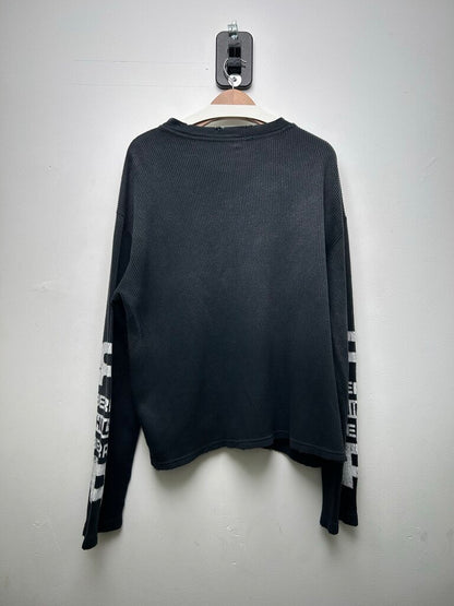 Preowned GV Gallery White Arm Print Black Thermal sz.L