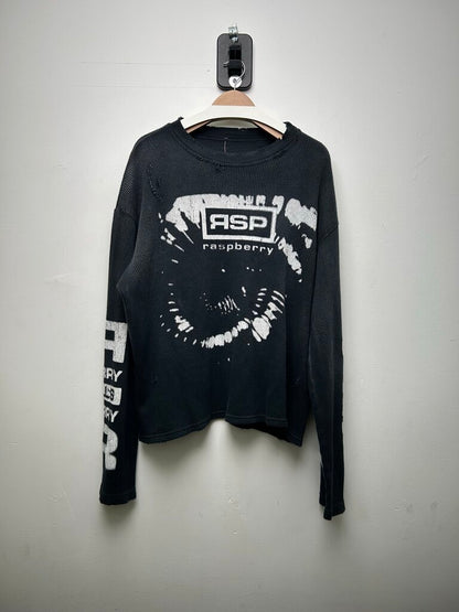 Preowned GV Gallery White Arm Print Black Thermal sz.L