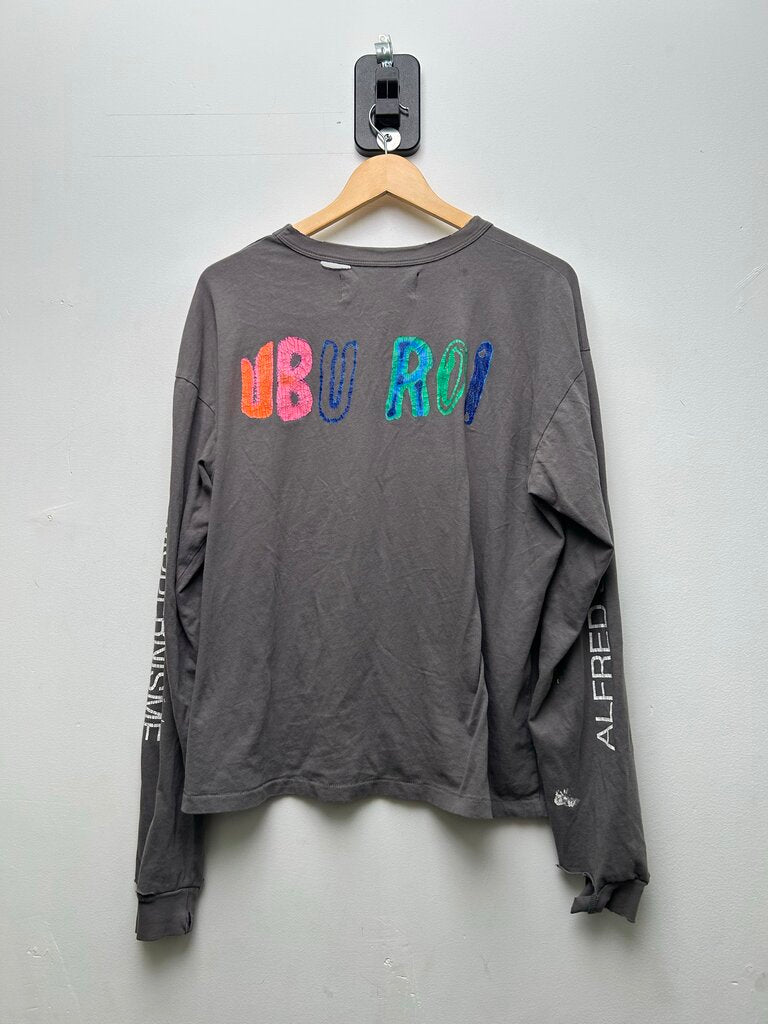 Preowned Paly Cruelty Long Sleeve Tee Grey Sz. M