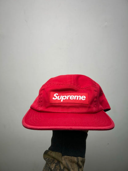 New Supreme Washed Chino Twill Red Camp Cap Sz. OS