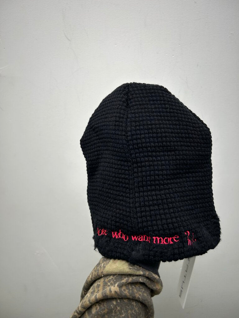 New Greedy Unit Black Distressed Website Beanie