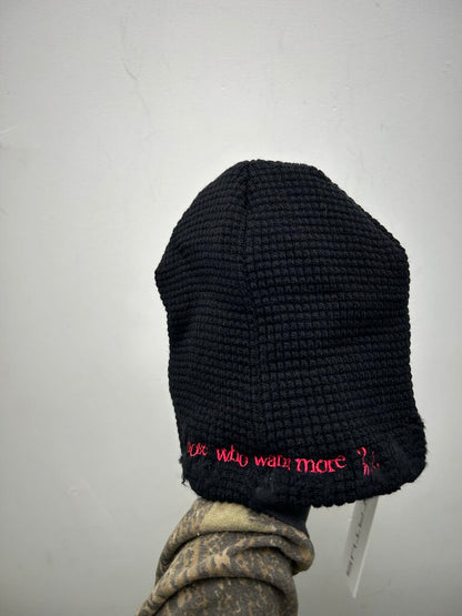 New Greedy Unit Black Distressed Website Beanie