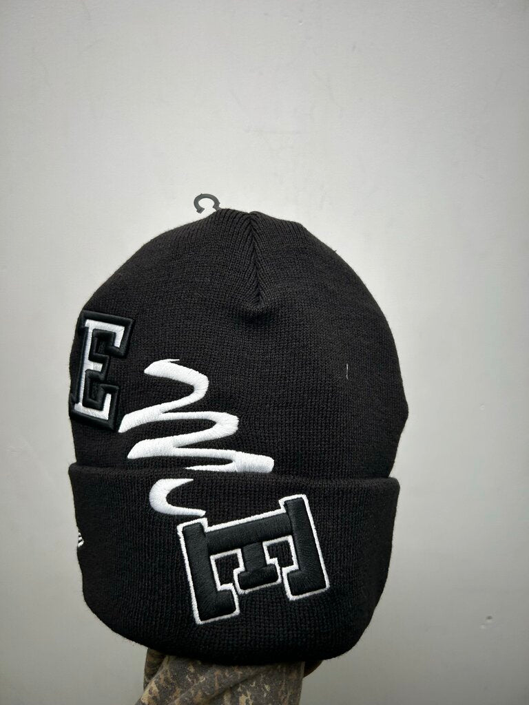 New Supreme White Arc Logo Black New Era Beanie