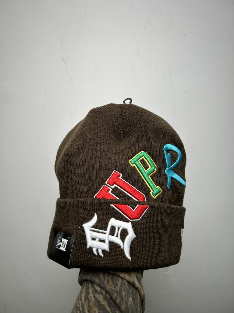 New Supreme Arc Logo Brown Multicolor Beanie