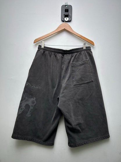 Preowned GV Gallery Pitbull Grey Wash Shorts (mediumish)