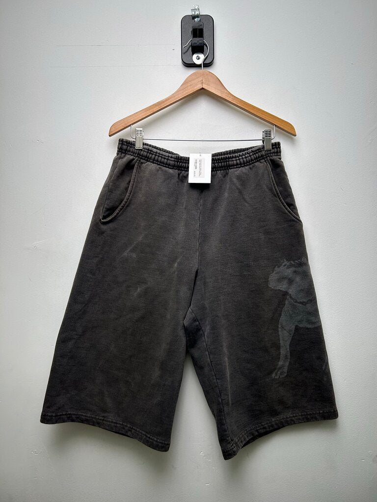 Preowned GV Gallery Pitbull Grey Wash Shorts (mediumish)