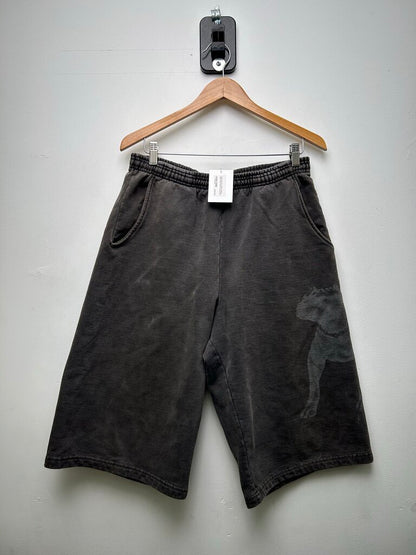 Preowned GV Gallery Pitbull Grey Wash Shorts (mediumish)