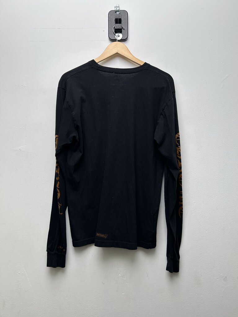 Preowned Chrome Hearts Brown Neck Arm Logo Black Longsleeve sz.L