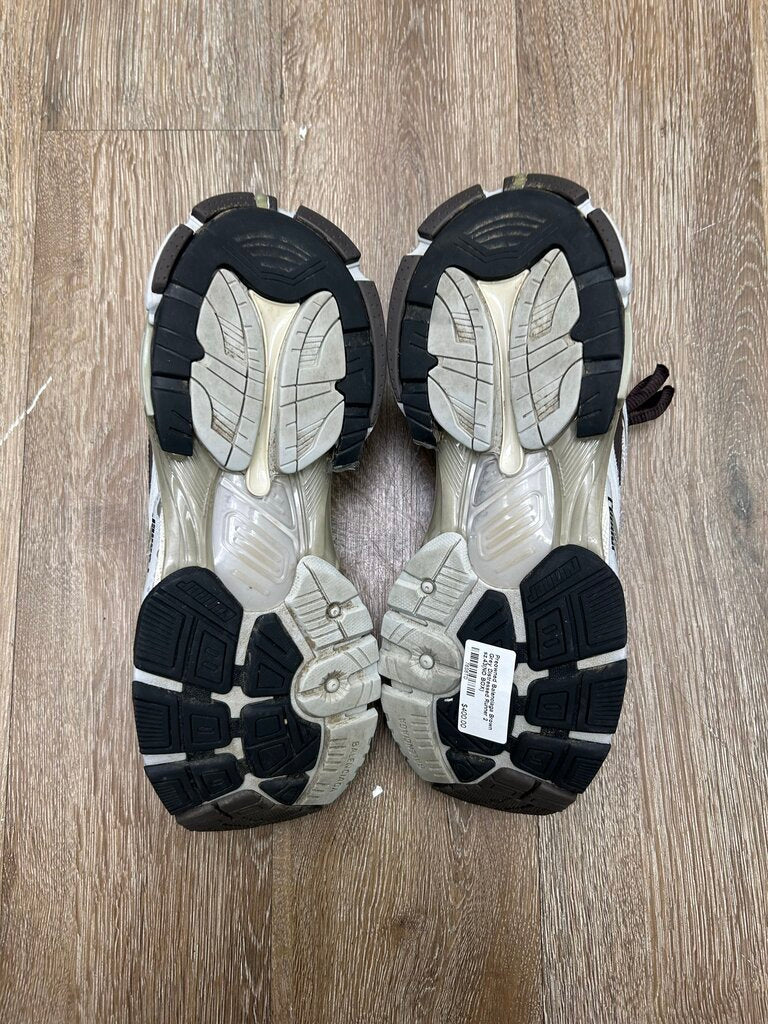 Preowned Balenciaga Brown Grey Distressed Runner 2 sz.43(NO BOX)