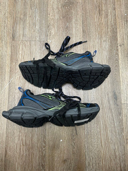 Preowned Balenciaga Blue Neon Green Black 3XL Runner sz.43(NO BOX)