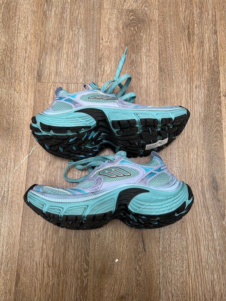 Preowned Balenciaga Blue Purple Teal 6XL Runner sz.42(NO BOX, NO INSOLE)